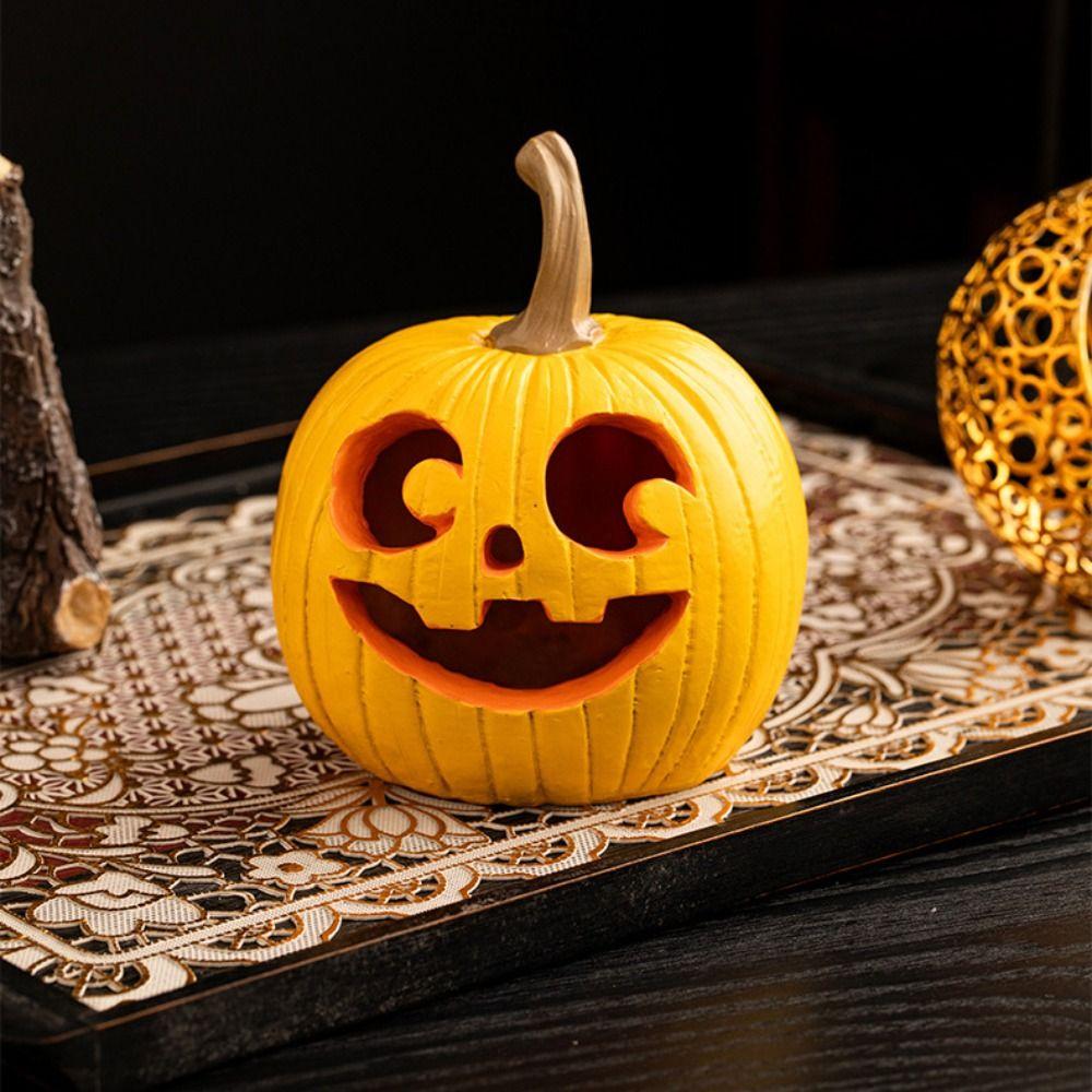 Multi-Color Harvest Festival Ornaments Hollow Pumpkin Statue Halloween Pumpkin Ornaments  Autumn