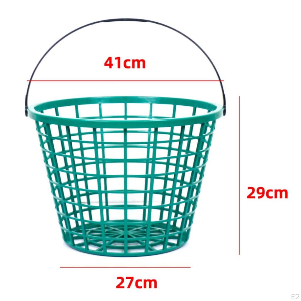 Golf Ball Basket Carrying Bucket Premium Practical Training with Handle Accessory Storage Organizer