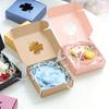 12pcs Gift Boxes with Four-leaf Clover Window Mini Treat Boxes for Gift Soap Kraft Paper Wrap Box for Wedding Party Festival