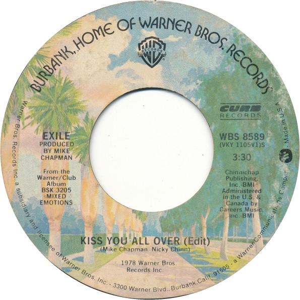 

7inch Record EXILE - Kiss You All Over WBS8589 Warner Bros. Re 1978 US Soul/Funk Used