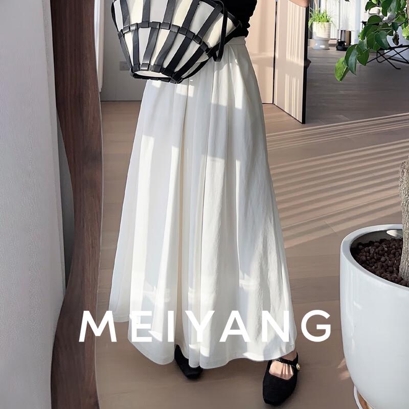 Элегантная белая юбка-миди А-силуэта MEIYANG 2XL белый