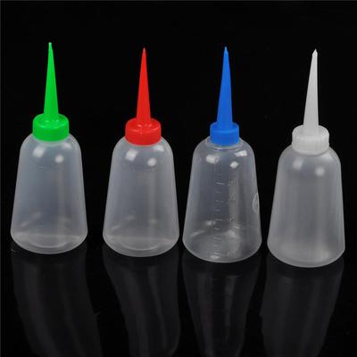 250 ml Applikatorflasche aus Kunststoff mit transparenter Spitze, Quetschflasche aus Kunststoff mit Verschlusskappe für Kunsthandwerk, Kleber, Mehrzweck, nachfüllbar, leer