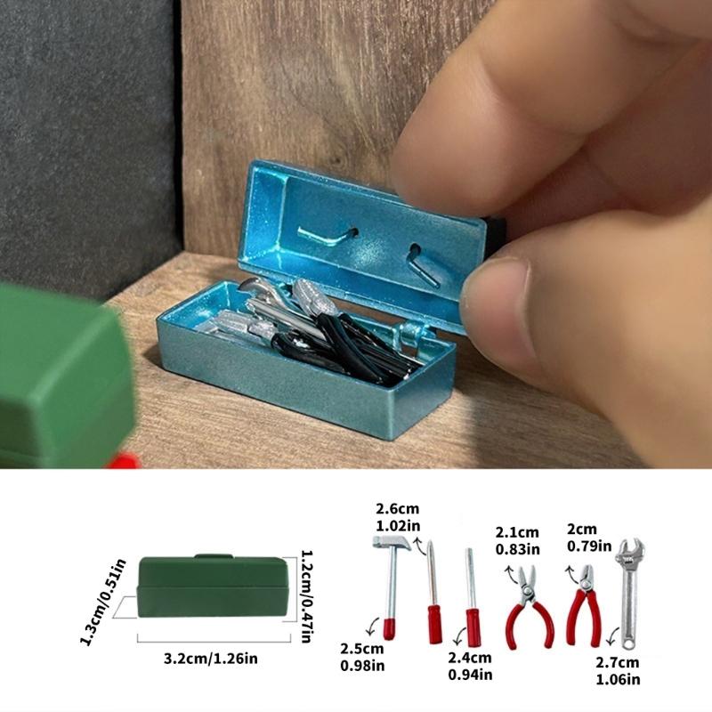1:12 Miniature Doll House Tool Repair Tool Set For Dollhouses With Realistic Detail And Metal Construction