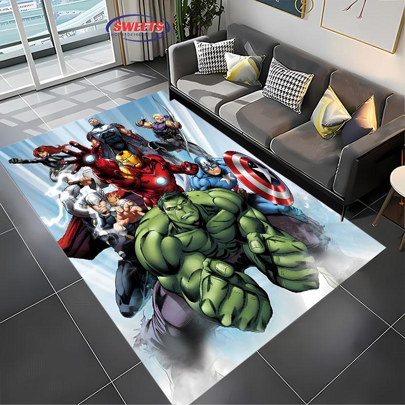 

№2 Килим Marvel Месники Нові полиці! Вітальня Спальня Офісна зона Дитяча кімната на вибір,Нековзний Килимок, який можна прати в машині 60*90cm