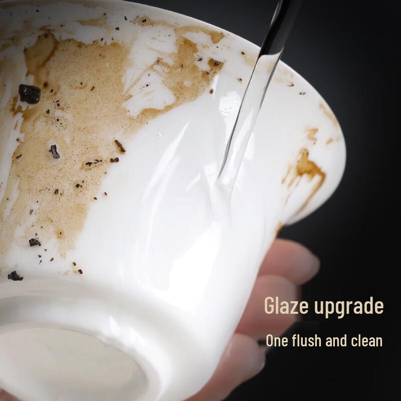 Buzhuo Mutton Fat Jade White Porcelain Gaiwan Tea Set