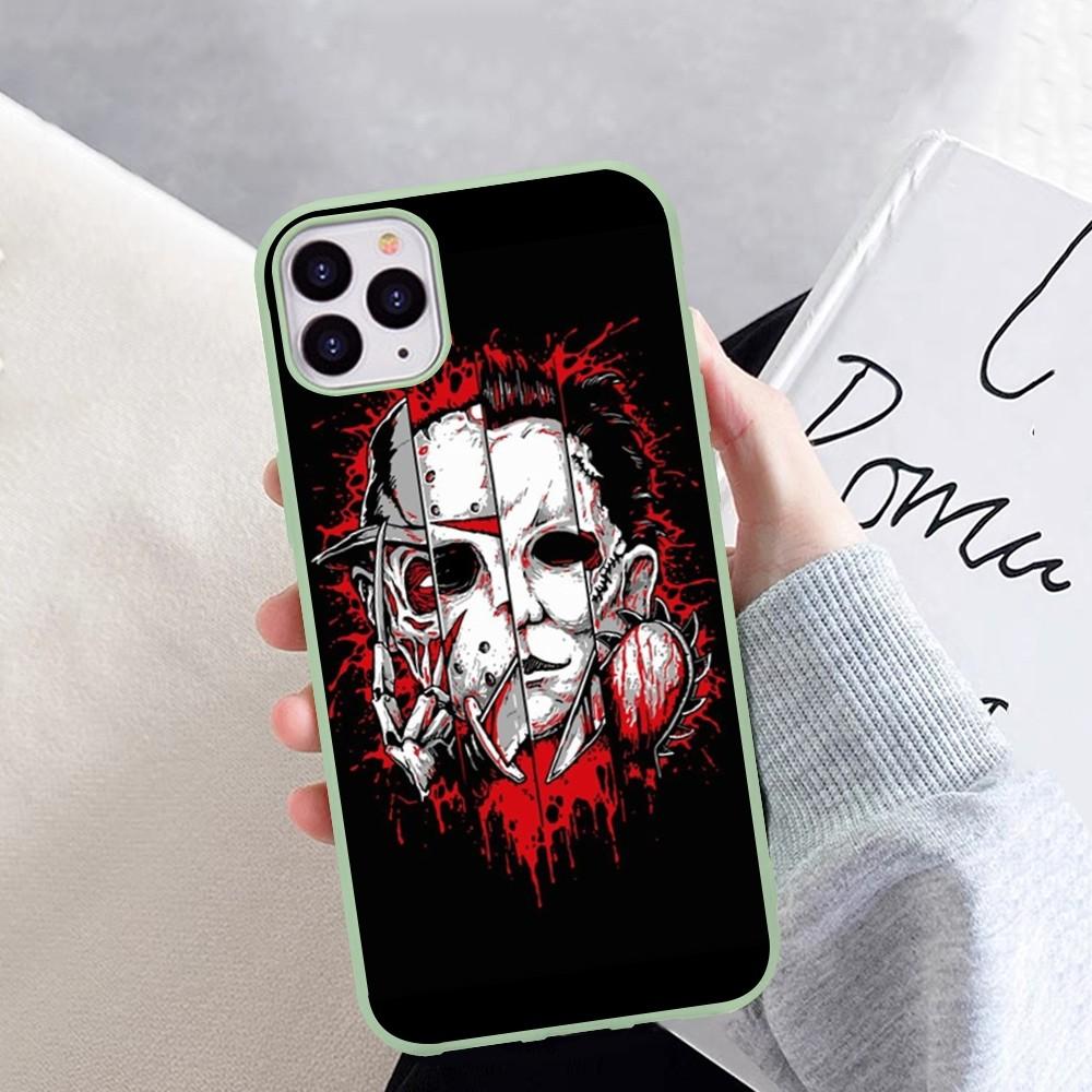 

J-Jason V-Voorhees Phone Case for iPhone 14 11 12 13 Mini Pro Xs Max 8 7 6 6S Plus X XR Solid Candy Color Case iphone XR