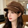 Octagonal hat female British style retro temperament versatile cap fashion beret painter newsboy hat new