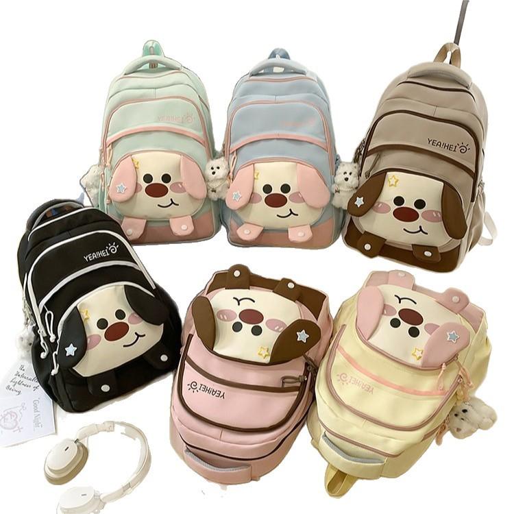 Schoolbag New Girl Casual Cute Cartoon Lightweight Versatile Junior High School Student High School Bag Large Capacity Backpack