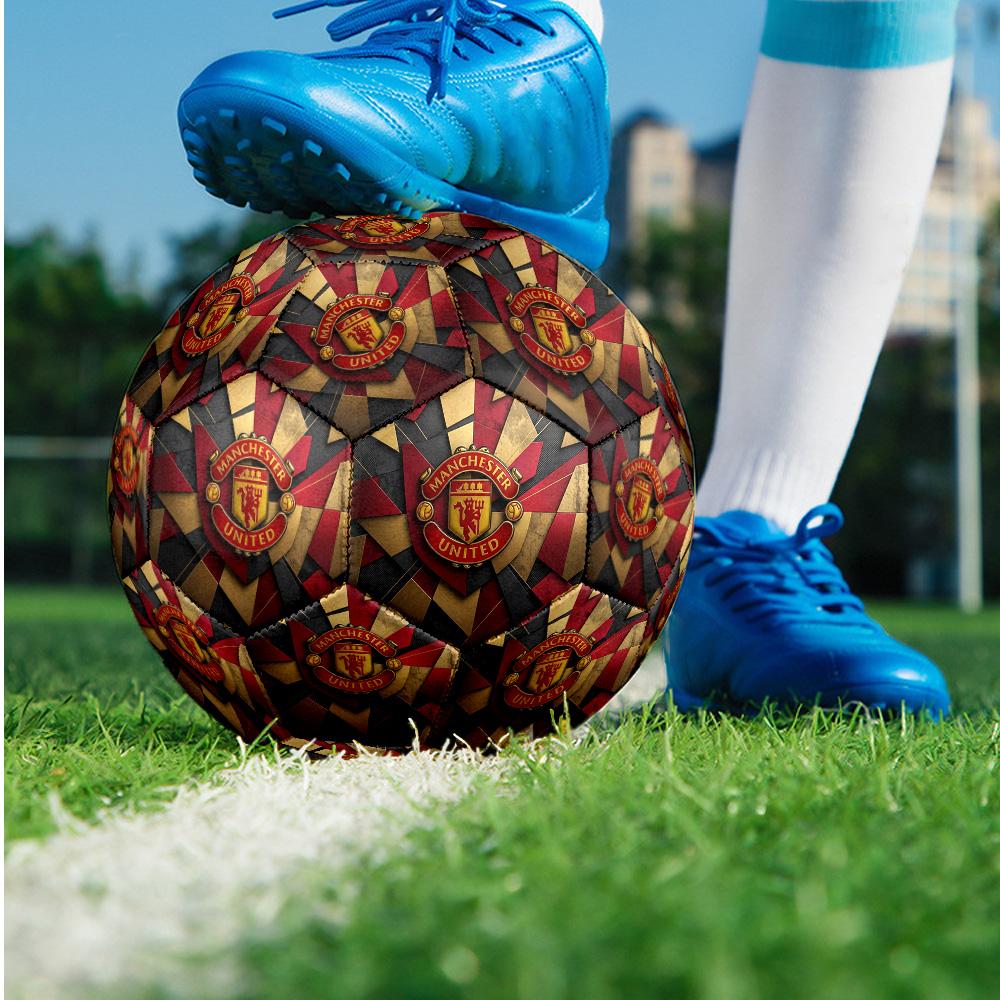 Manchester United Thema Fußballball Größe 5 Fußballball Weiche Haptik Professioneller Trainingsfußball für Outdoor-Sportarten