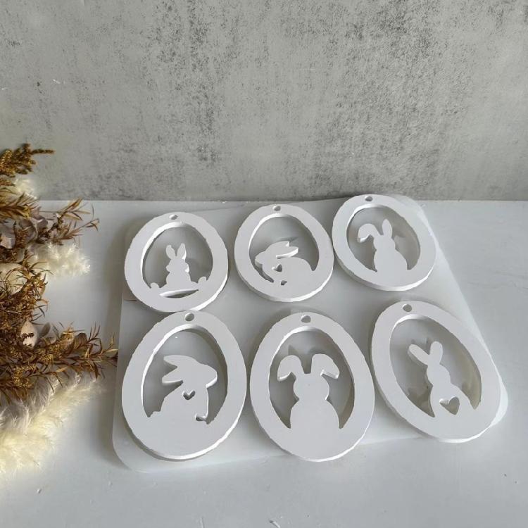 Crafters' Delight Silicone Mold for DIY Crystal Easter Rabbit Pendant for Kids