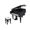 1/12 Miniature Piano with Chair Clothes Hanger Dollhouse Decoration Accessories DIY Scene