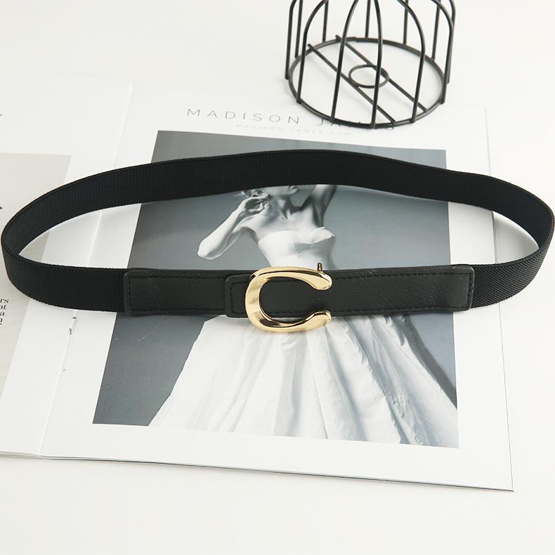 Elastic Elastic Coat Belt Accessories Decorative Dress Suit Waist Seal Women Autumn Winter Tide Summer Black