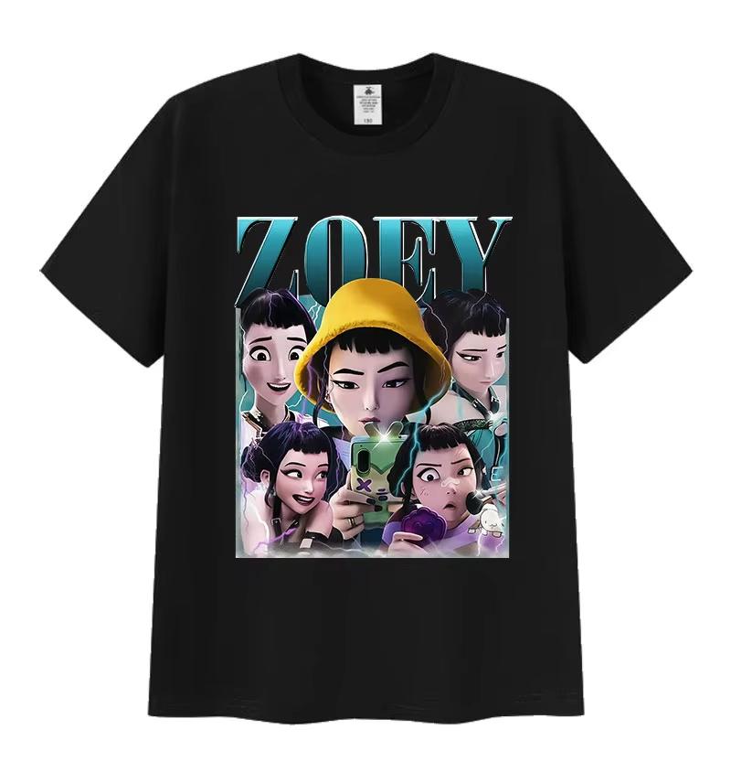 

Zoev Anime Graphic Print T Shirt Men Women s Harajuku Fashion Oversized T-shirts Casual Cotton Tops T-Shirt Koop Kawaii S