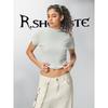 Streetwear Basic T Shirt With Small High Collar For Casual And Sports Use