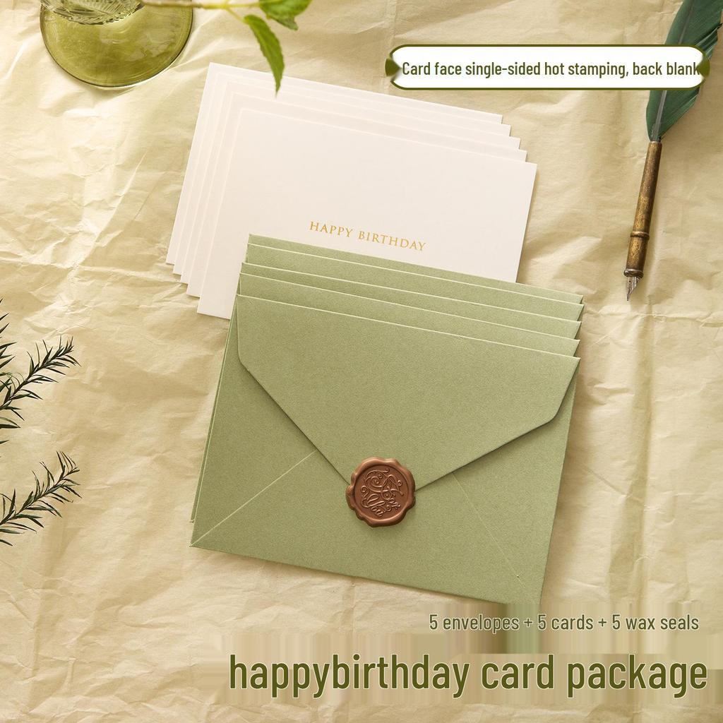 Avocado-Grüne Handgeschriebene Karte für Geburtstag, Valentinstag, Dankbarkeit und Neujahrswünsche