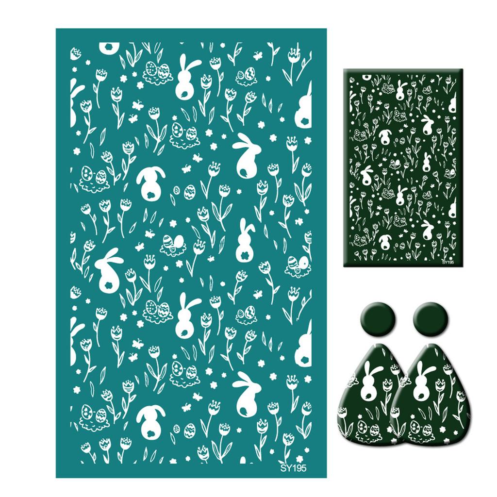 Easters Silk Screen Stencils Screen Printing Stencils Reusable Earrings Mesh Transfers Stencils for Home Decoration