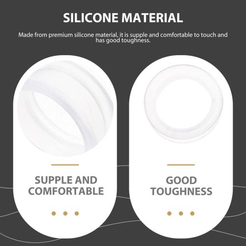 Beaupretty 8-Piece Silicone Finger Rings for Hair Cutting Scissors, Finger Protector Rings, Hair Styling Accessories, Flexible Scissor Ring Covers for