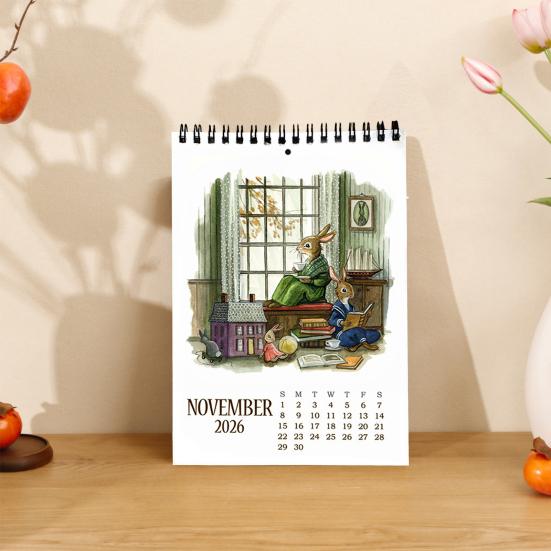 2026 Desk Calendar Animal Patterns Standing Flip Calendar Jan. 2026 - Dec. 2026 12 Monthly Calendar for Home Office