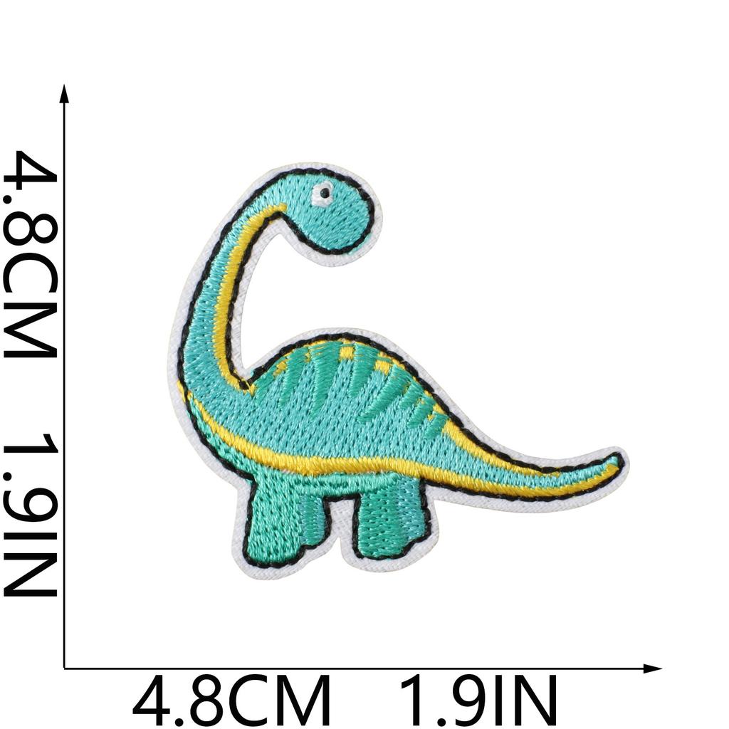Dinosaur Paradise Embroidery Cloth Sticker Children'S Clothes Decoration Patch Sticker Hot Sublimation Tide Play Embroidery Chapter Triceratops