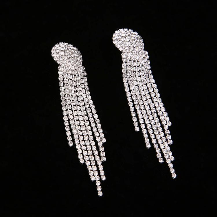 Bridal Wedding Accessories Earrings Ear Clips Gold White Earrings Dress Toast Wedding Dress Chinese Headgear Accessories Jewelry