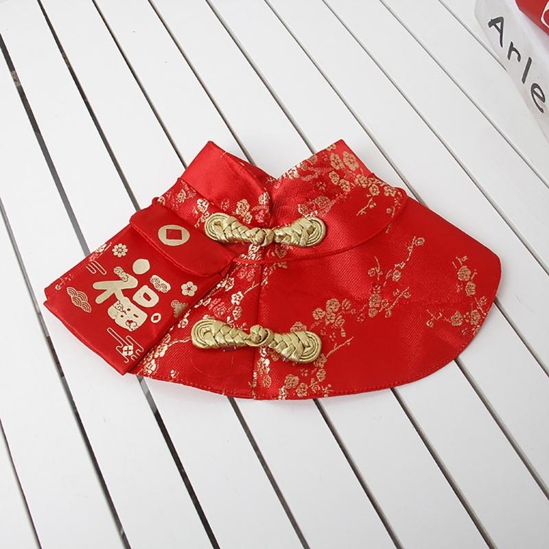 Katze Chinesisches Neujahr Kostüm Umhang Frühlingsfest Hundeumhang Verkleidung Kleidung Festkostüm Foto Outfit für Haustiere