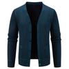 Men Knitting Cardigan V-Neck Long Sleeve Buttons Placket Sweater Jacket with Pockets Solid Color Autumn Winter Knitwear