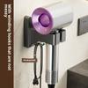Wall Mounted Hair Dryer Bracket Bathroom Shelves Punch-free Drilling Storage Rack Tools Organizer For Hair Dryer, White ,Black