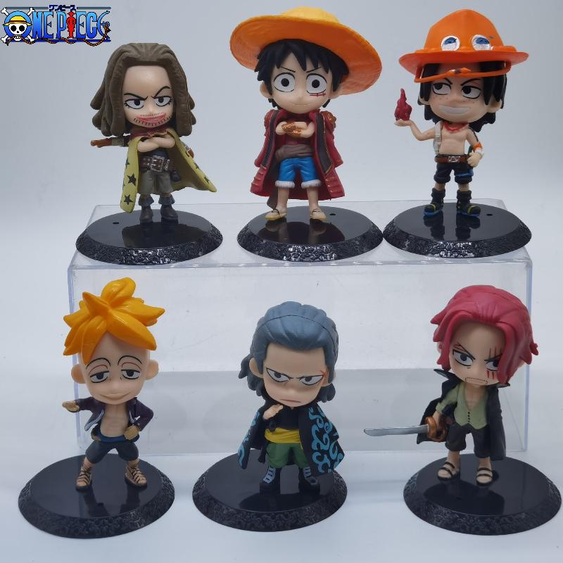 Piece One 6pcs Luffy Marco Pvc Action Figure Model Home Decoration Toy Gift Fans