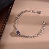 Korean Vintage Purple Diamond Cube Bracelet for Women