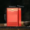 Portable Tea Box Solid Color Tea Sealed Box Teaware Storage Container Tinplate Can Coffee Sugar Box Kitchen Storage