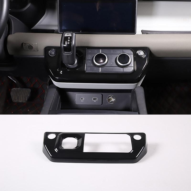 ABS Black For Land Rover Defender 90 110 2020-23 Car Interior Central Control Protection Cover Decorative Patch Car Accessories