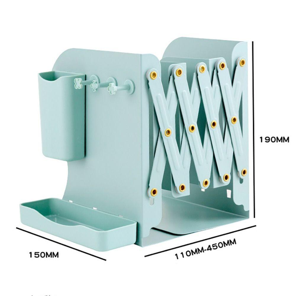 Adjustable Scalable Bookshelf Metal Book Stand Durable Telescopic Bookends