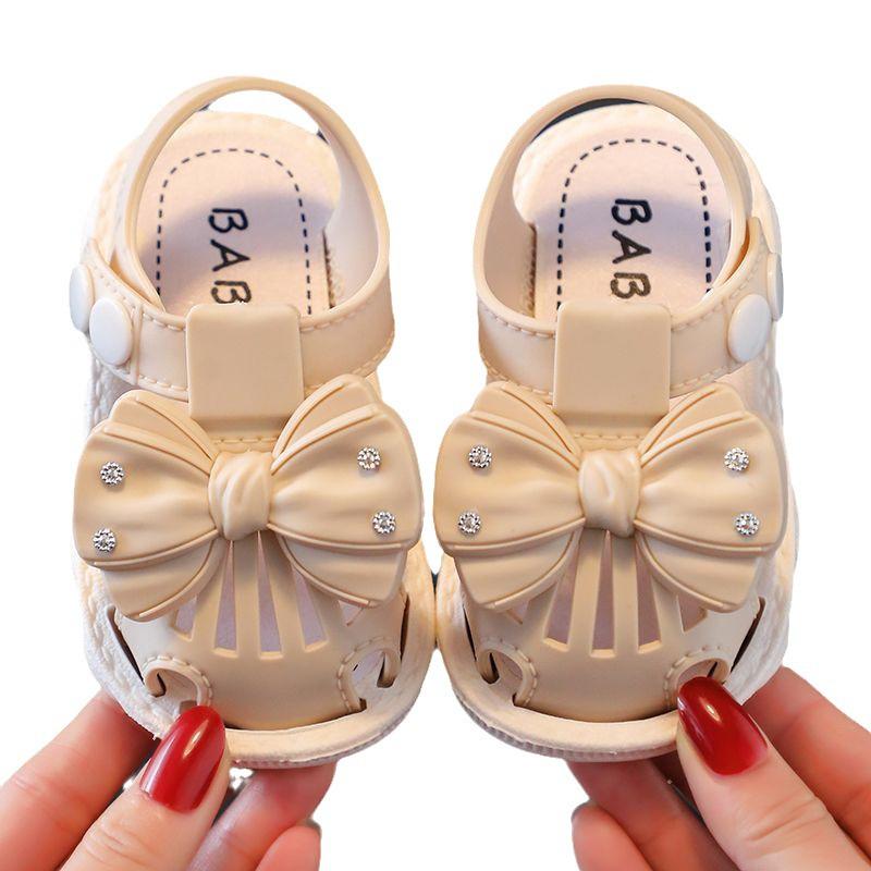 New Closed-Toe Summer Sandals for Girls, Non-Slip Soft Sole, Suitable for Home and Outdoor, Ages 1-3