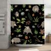 Nature-inspired shower curtain featuring playful animals waterproof bathroom decor for your home
