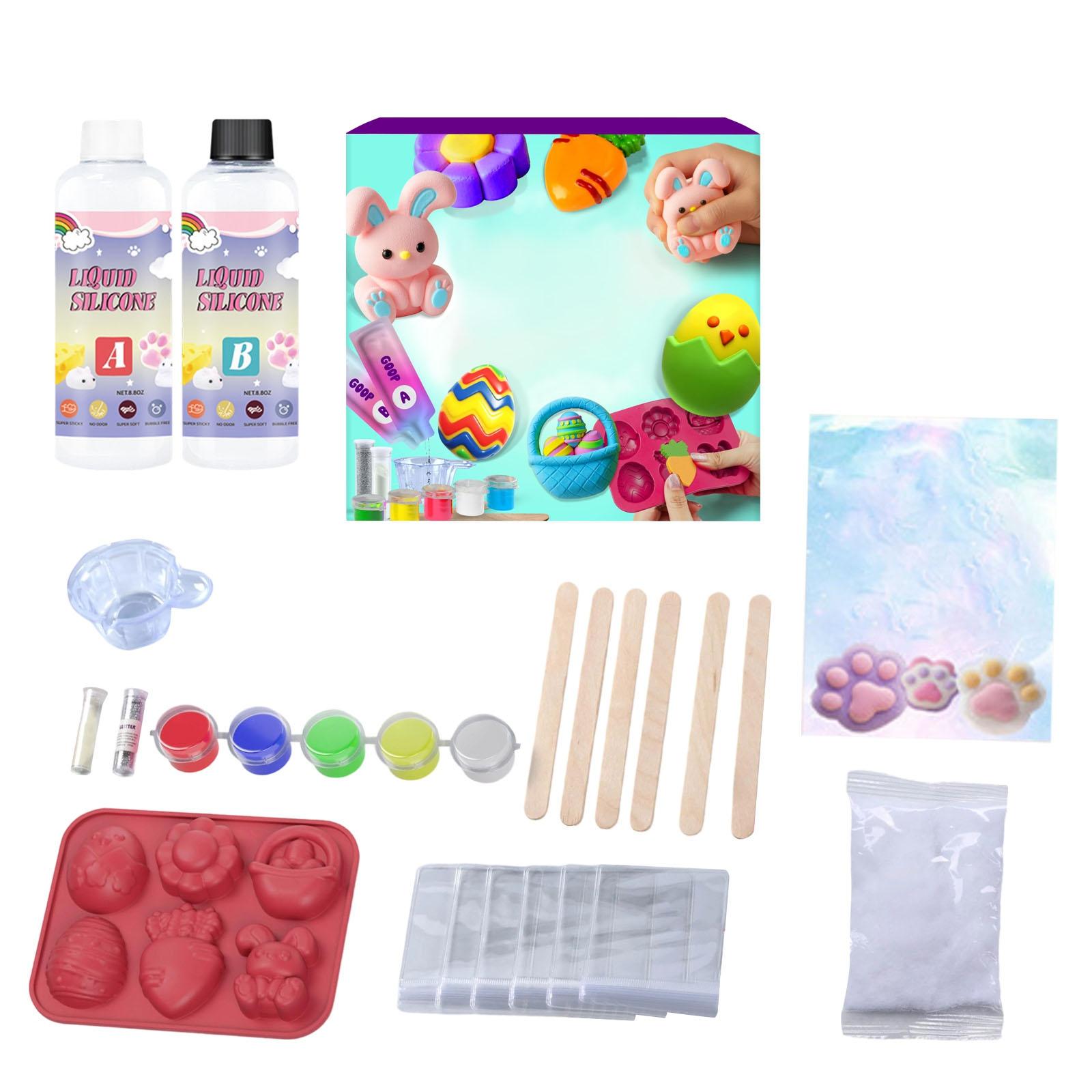 

00ml Fun DIY Children s Craft Set 1:1 A B Silicone Soft And Stress-Relieving Toy One Size