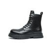 Martin boots winter black high-top British style thick-soled heightening casual leather shoes couple's new large-size short boots