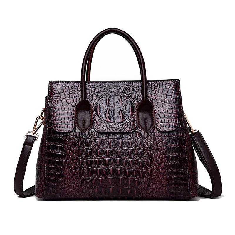 Borsa Effetto Coccodrillo Nuova Moda Europea e Americana Borsa a Mano Borsa Tote Borsa a Tracolla Borsa da Donna Borsa a Mano Borsa Grande