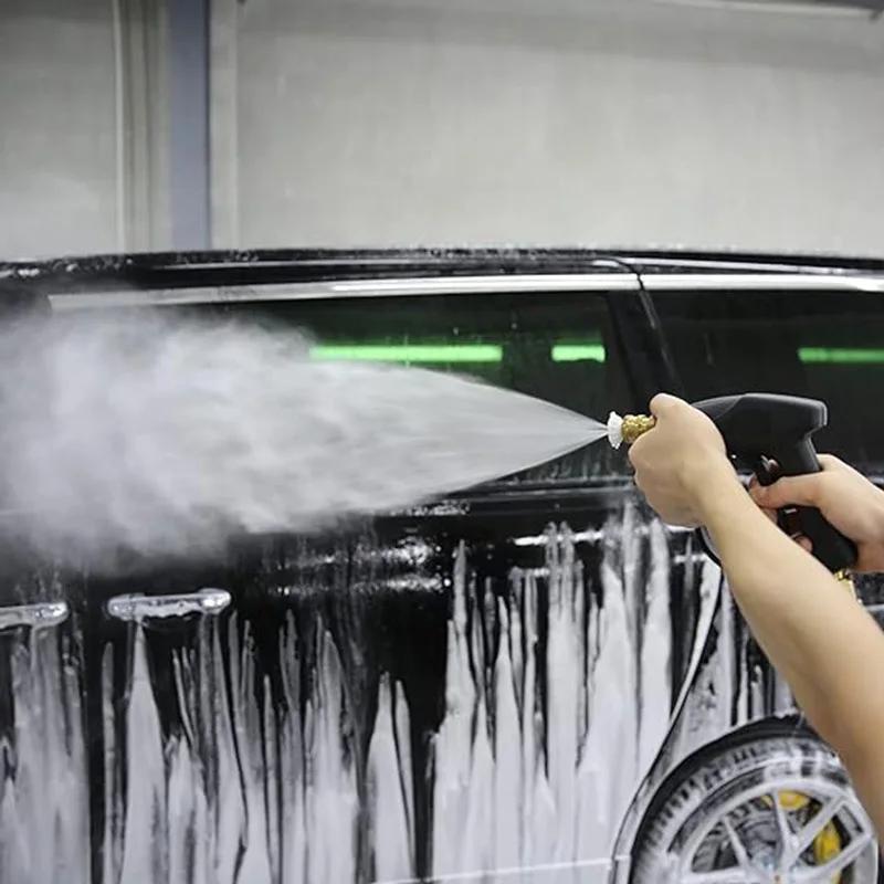 High-Pressure Car Wash Water Gun,5-Color Nozzle,kettle,Fan-Shaped Cylindrical Head Car Washing Gun No Power Needed
