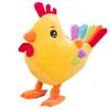 Colorful Chicken Chick Doll Rainbow Chicken Cock Hen Yellow Chicken Plush Toy Doll Simulation Doll Children'S Gift