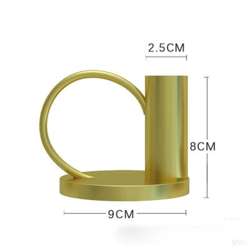 

Подсвечник в скандинавском стиле, геометрический подсвечник, свадебный праздничный декор, украшение домашнего обеденного стола, подставка для свечей золотой