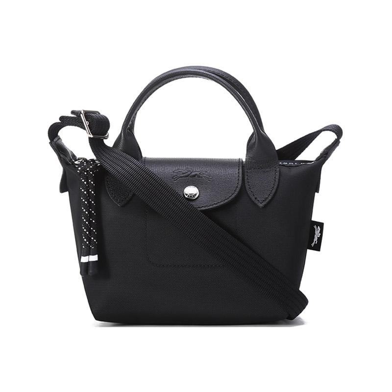 Longchamp Le Pliage Energy 17 Foldable Zipper Nylon Canvas Shoulder Crossbody Mini Bag Women bags Black 1500HSR001