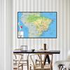 Englische Karte Brasilien Karte Geografische Karte Leinwandbild Wohnzimmer Heimdekoration Kinder Schulbedarf