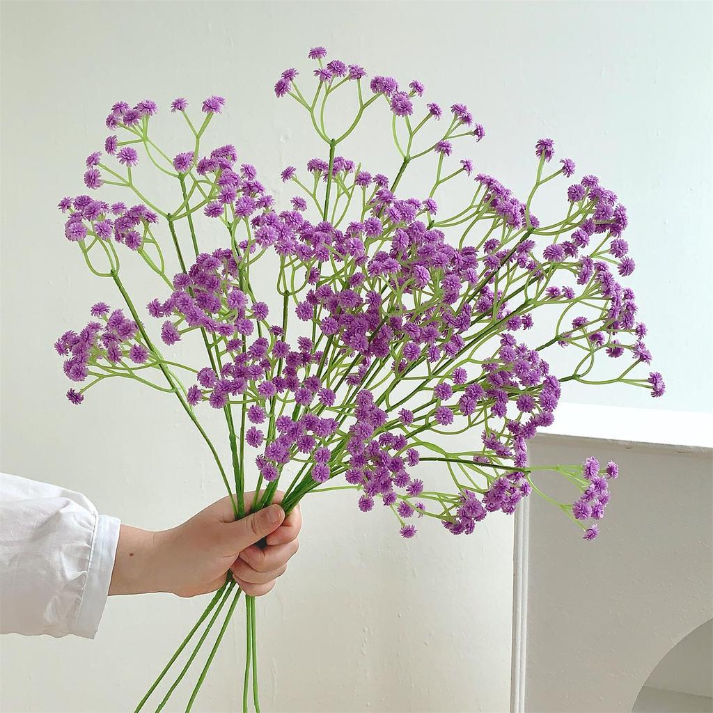 108-Head Soft Rubber Gypsophila Artificial Flowers for Living Room Decoration