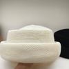 Summer Handmade Crochet Beret for Women Breathable Hollow Out Rolled Brim Painter Hat Stylish Solid Color Fashion Cap