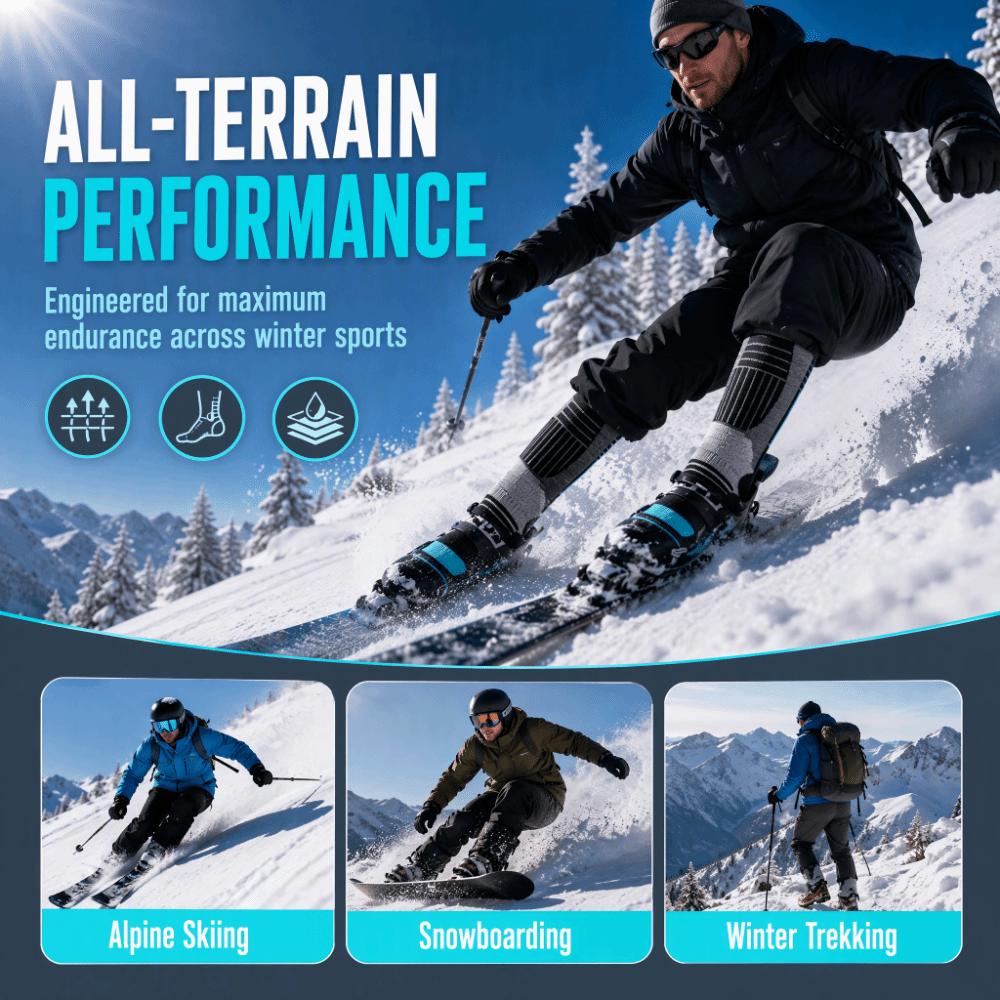 Warm Long Style Ski Socks Soft Comfortable Long Socks Winter Sports Socks Snowboarding