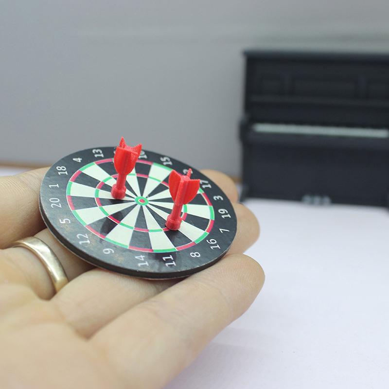2Sada Domeček pro panenky Miniaturní Magnetické 2 Šipky Sportovní Hračky Sada Mini Šipky Sportovní Sada Model Domov Venkovní Scéna Doplňky