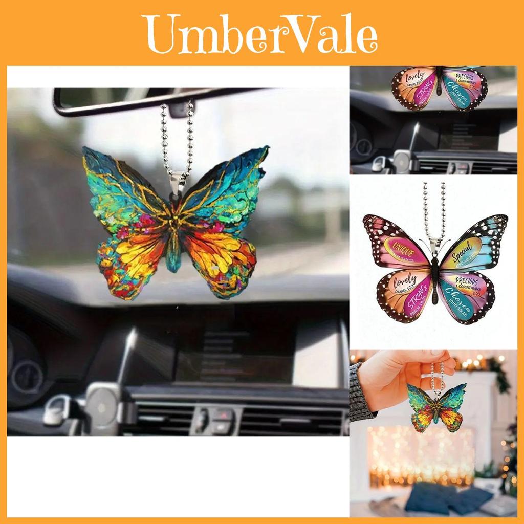 Butterfly Series Car Interior Decor Accessories Christmas Tree Ornament In Acrylic