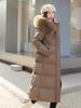 2024 Autumn Winter New Down Cotton Parkas Jacket Women's X-Long Faux Fur Collar Padded Jacket Thick Loose Large Size Padded Jacket