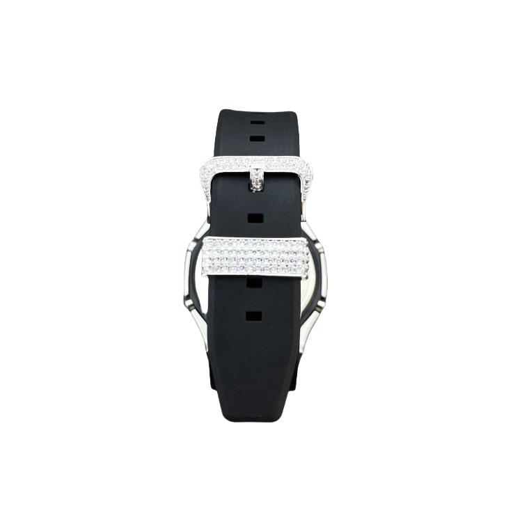 Casio Custom Collection Quartz Movement Fluoroelastomer Strap Watch Unisex Black Dial GA2100-7A(Watch6--)