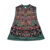 Women's Autumn Ethnic Embroidered Chinese-Style Sleeveless Jacket with Stand Collar